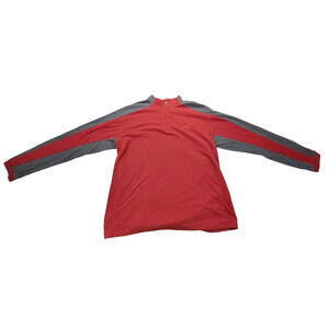The North Face Fleece Sweater Mens Sz Xl Red Gray Camping Cold Gorpcore Hiker